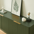 thumbnail image 4 of Semiocthome 59" Sideboard, Curved Contour Storage Cabinet, 4-Doors, Green, 4 of 7