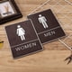 thumbnail image 3 of Letrero de baño para hombres y mujeres con Braille, 2 letreros de baño para negocios, letreros de baño con cinta de doble cara para negocios, 3 of 5