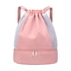 thumbnail image 1 of Mochila con cordón y correa de hombro ajustable, mochila deportiva, almacenamiento de baloncesto Rosa, 1 of 9