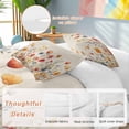 thumbnail image 3 of Yellow Red Blue Spring Floral Bedding 3 Piece Duvet Cover Set Twin Size, Watercolor Botanical Summer Flowers Soft Microfiber Comforter Cover with Zipper Closure & Pillowcases, Quilt Cover, 3 of 9