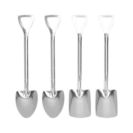 

Stainless Steel Cute Shovel Spoon Innovative Food Grade Material Reusable Sugar Dessert Cake Spoon for Home Cafe Xemplaro