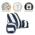 thumbnail image 6 of Majestic Home Goods Reading Pillow Vertical Stripe Navy, 6 of 6