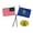 As Shown, variant on Pennsylvania State w/ USA America American Flag 4"x6" Desk Set Table Gold Base
