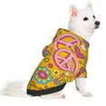 thumbnail image 2 of Fotbe Peace Love and Dove Flower Power Print Small Dog Sweater Hoodies Pet Grey Hooded Soft Fleece Sweatshirts with Pocket Fall Winter Puppy Cat Sweaters Warm Clothes-Small, 2 of 7