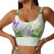 thumbnail image 1 of Fotbe Purple Butterfly On Wild Sujetador Deportivo Largo sin Aros para Mujer con Almohadillas y Soporte Medio, Transpirable y Absorbente, Camiseta Tipo Chaleco o Tank Top-Medium, 1 of 8