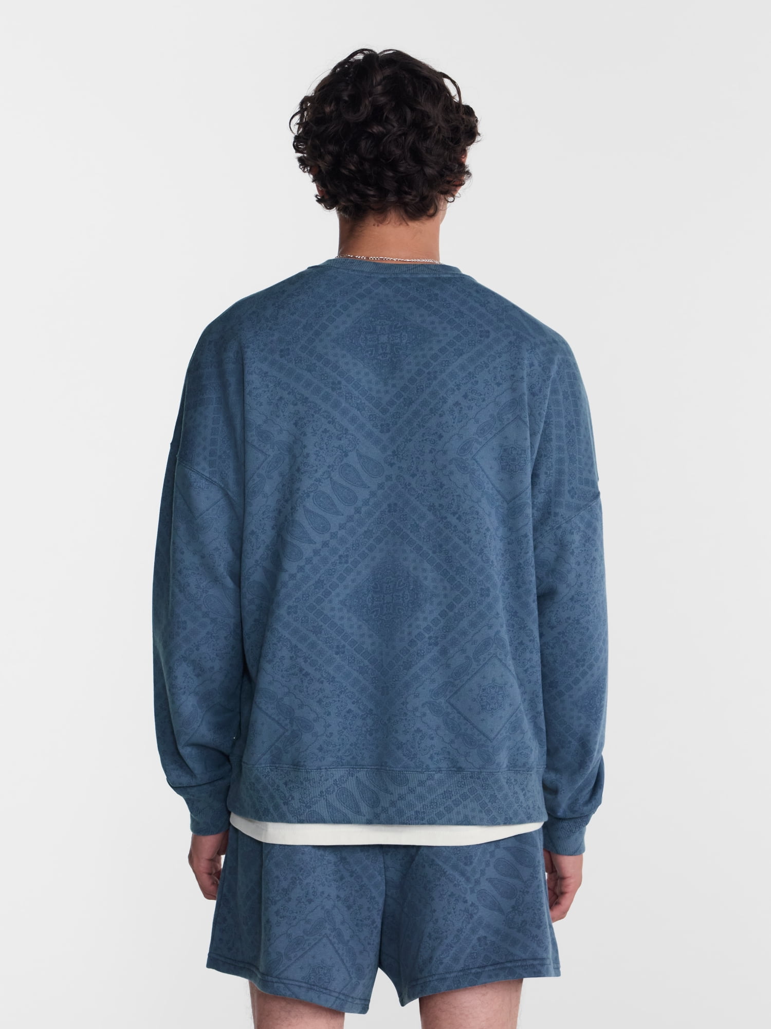 No Boundaries Crewneck Fleece Sweatshirt with Long Sleeves, Men's XS-4XLT