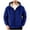 Dark Blue, variant on gbyLJF Mens Fleece Lined Hoodie Coats Long Sleeve Solid Color Zipper Hooded Jackets Casual Warm Outwear Tops Jacket with Pockets