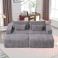 thumbnail image 5 of Modern Oversized Sectional Sofa with Cloud Plush Fabric (87") & Removable Footstools, 5 of 18