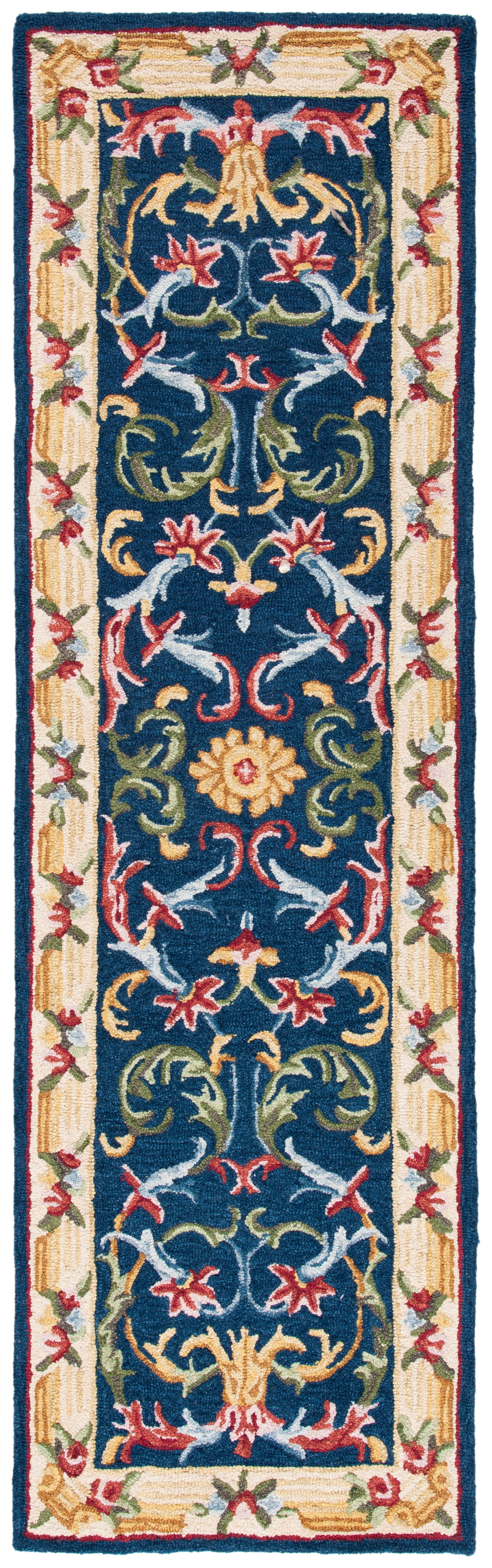 Safavieh Heritage Toby Oriental Runner Rug, Navy/Ivory, 2'3" x 8'