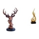 thumbnail image 1 of Adorno de cabeza de ciervo, estatua abstracta de fuego, figurita artesanal de resina, escultura de animal, adorno decorativo, arte moderno, recuerdo p, 1 of 8