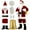 Wine, variant on Men’s Santa Costume 10pcs Christmas Santa Claus Suit Deluxe Velvet Cosplay Party Suit Set for Adults