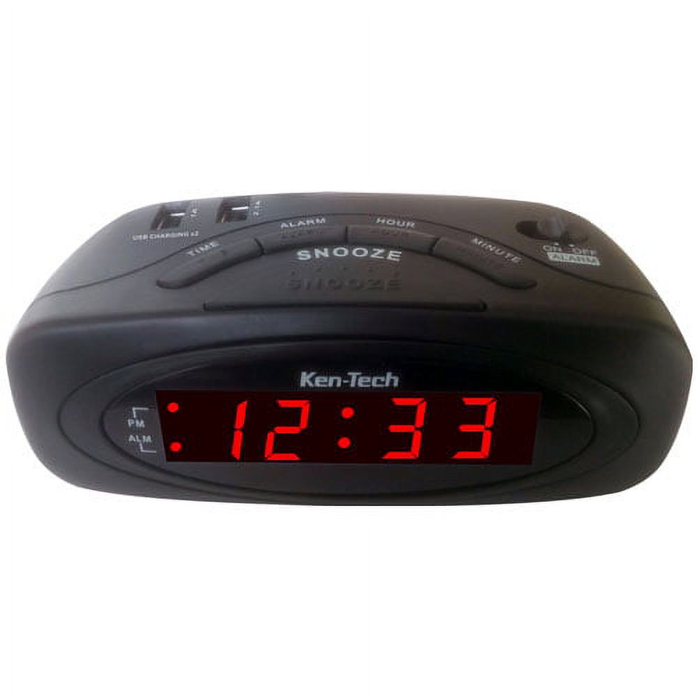 Sonnet T-1949 LED Alarm Clock 2 USB Port-1.0A for Smart Phone - 3.1A For Tablets