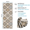 thumbnail image 2 of Beige Traditional Geometric Pattern Hot Yoga Mat Towel Non Slip for Hot Yoga - Quick-Drying Yoga Mat Cover with 4 Corner Pockets with Travel Bag - Hot Yoga Towel Non Slip 74"x26", 2 of 6