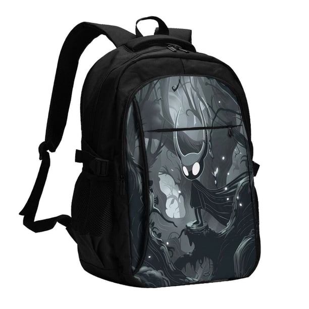 Fotbe Forest Black Ghost Warrior Mochila con Estampado y Puerto USB para Hombre y Mujer, Mochila Antirrobo, Mochila de Viaje, Mochila Escolar, Mochila Universitaria