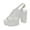 White, variant on FRSASU Sandals Women's Thick-Soled High-Heeled Sandals Fashionable Casual Versatile Fish Mouth Wrap-Around Summer Sandals White 9(42)