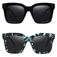 thumbnail image 3 of Gafas de Sol TAOTAOQI Vintage Sobredimensionadas Cuadradas UV400 para Mujer, 3 of 8