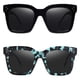 thumbnail image 3 of Gafas de Sol TAOTAOQI Vintage Sobredimensionadas Cuadradas UV400 para Mujer, 3 of 8