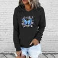 thumbnail image 2 of Sudadera para mujer Sudaderas con cuello redondo Moda Casual Impreso Blusa de manga larga Bolsillo Pullover Tops Sudaderas con capucha Odeerbi  ODB-5, 2 of 8