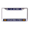 thumbnail image 1 of U.S. Air Force Vietnam Woman Veteran Chrome License Plate Frame, 1 of 1
