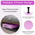 thumbnail image 3 of BalanceFrom Fitness GoGym 6x2' Folding 3 Panel Exercise Mat with Handles, Pink, 3 of 5