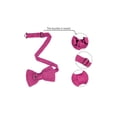 thumbnail image 3 of INSPIRE CHIC Men's Pre-Tied Bow Ties Adjustable Strap Solid Color Knitted Bowtie Rose Red, 3 of 5