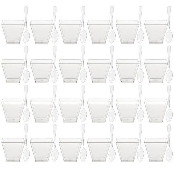PBPBOX mini dessert cups Plastic Disposable Families Weddings 50 Sets