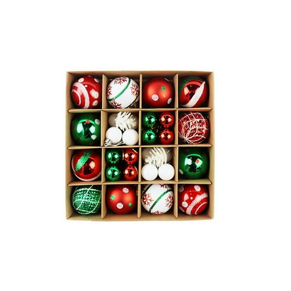 ATJIA Christmas Ball, 42 pcs Christmas Ball Ornaments Set, Hanging Christmas Baubles Balls Ornaments Set