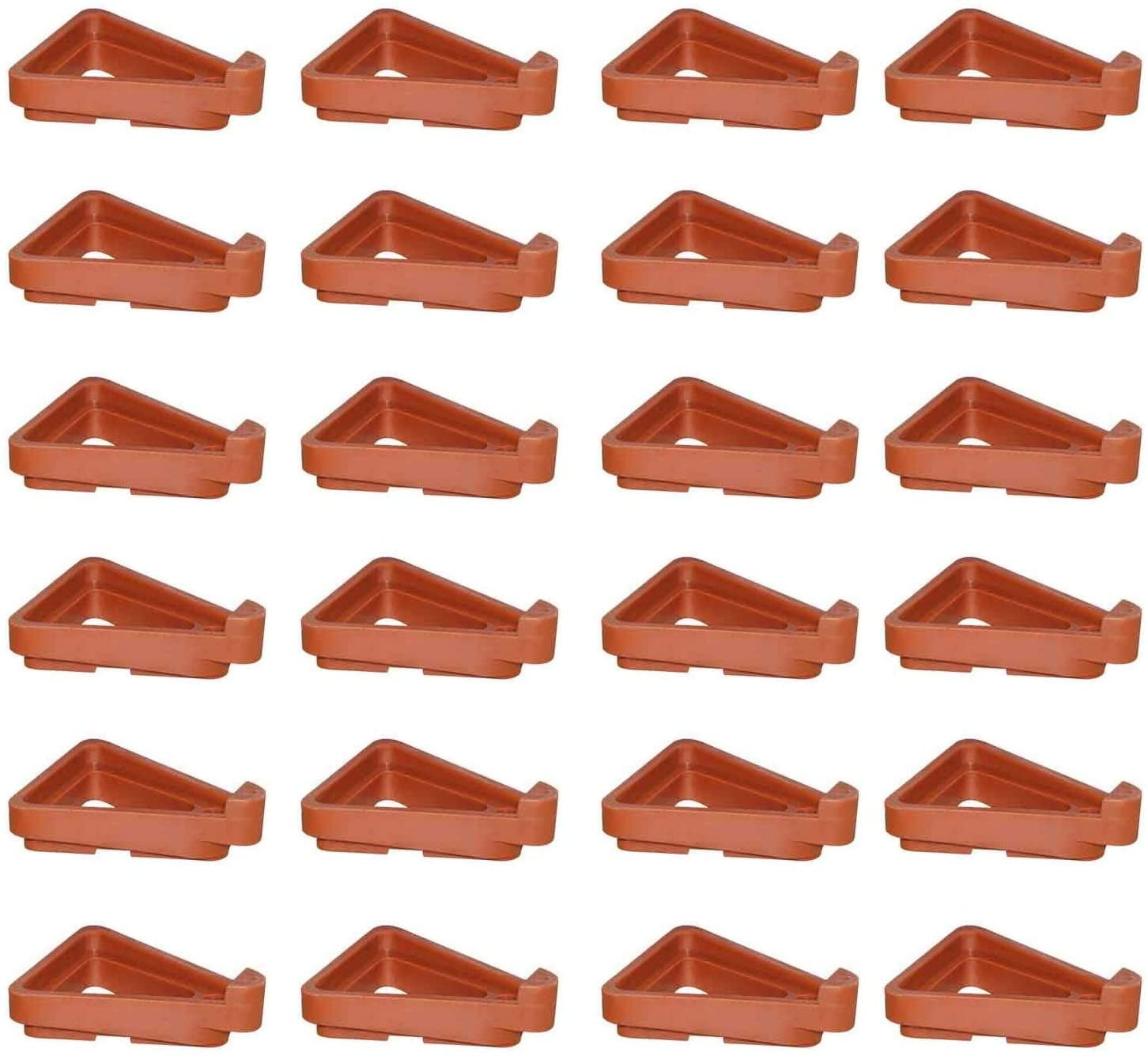 24 Pcs Pieds de Pot de Fleurs, Support de Pot de Fleurs Triangulaire, Support de Pot de Fleurs, Support de Pot de Fleurs pour Intérieur et Extérieur, Rehausseur de Pot de Fleurs Invisible