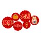 thumbnail image 1 of Pegatinas de pared con flores de papel para decorar la pared con buenos deseos, decoración tradicional china estilo B, 1 of 8