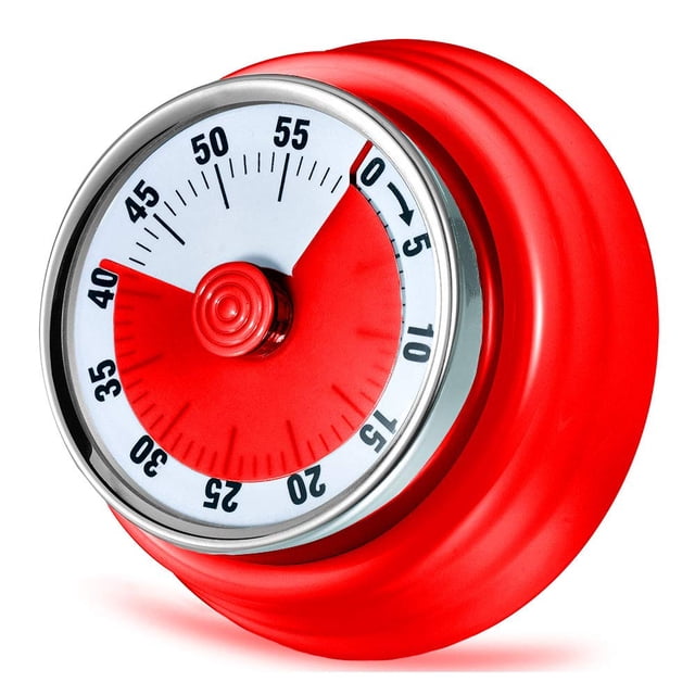 Kitchen Timer, Kitchen Countdown Cooking Timer Reminder Or Time Management for Sports Office Timekeeper, Time 60 Minute Alarm Countdown Timer Red