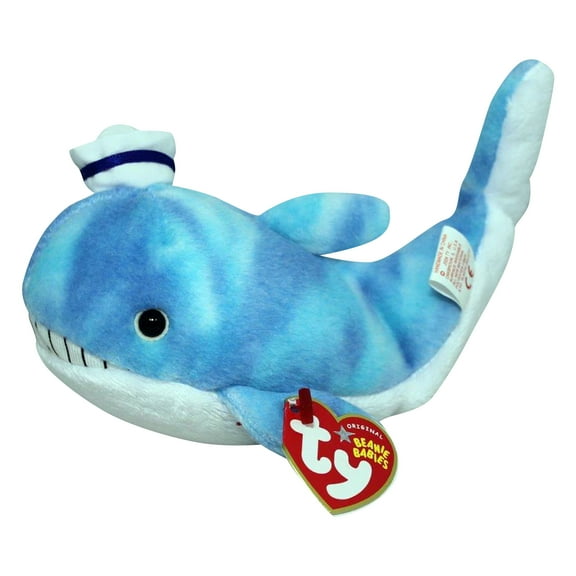 Ty Beanie Babies Captain the Whale Plush 2004