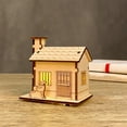 thumbnail image 4 of Light-Up Wooden Christmas Village Houses for Crafts, DIY Handcraft House Assembly Decor Kit to Paint, Luminous Xmas Table Centerpieces, Cabin Crafts Figurines, Perfect for Holiday Party Ornament, 4 of 9