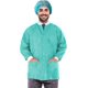 thumbnail image 1 of Chaquetas De Laboratorio Desechables 31 Paquete Largo De 10 Batas De Trabajo Color Verde Azulado Hasta La Cadera Camisas Sms Grandes De 50 G/M2 Con Broches En La Parte Delantera Puños Y Cuello De Punt, 1 of 5