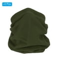 thumbnail image 3 of Uxcell Winter Neck Warmer, 4 Pack Drawstring Warm Face Scarf Windproof Neck Gaiter, Army Green, 3 of 7