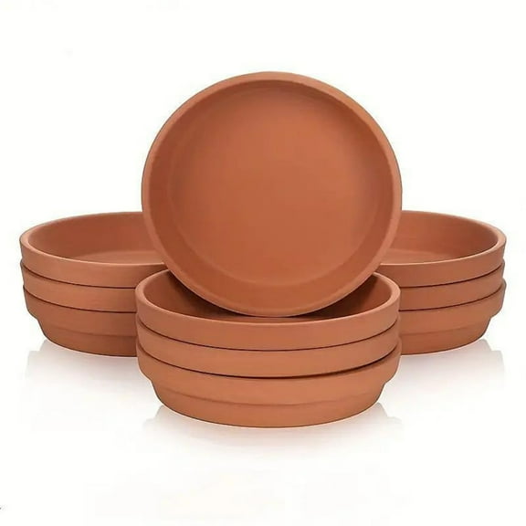 3.78'' Plant Saucers with Perfect for Planters, Pet Bowls, Bird Feeders & Indoor/Outdoor Plants 12 Count