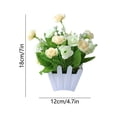 thumbnail image 3 of Arreglo floral artificial de plástico para interiores con pequeñas plantas en maceta, múltiples colores, decorativo para hogar, oficina y escritorio., 3 of 6