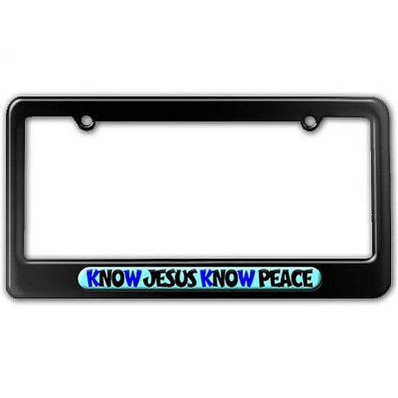 Know Jesus Know Peace No - Religious License Plate Frame