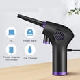 thumbnail image 2 of Soplador de polvo eléctrico, aspirador de teclado con plumero de aire, potente plumero de aire, reemplaza latas de aire comprimido, batería de 6000 mAh de carga rápida, limpiador de teclado para sofá, 2 of 6
