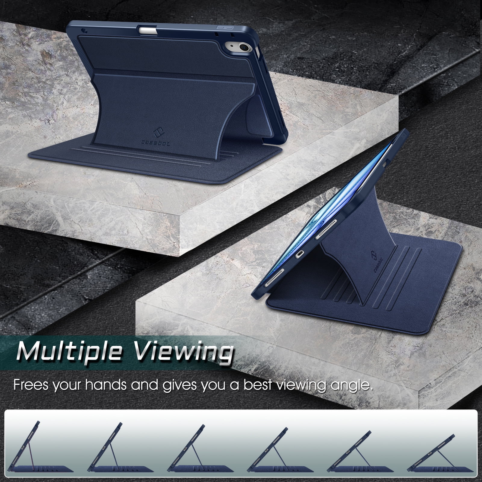 Fintie Case for iPad Air 11-inch M3 (2025) / M2 (2024), iPad Air 5th (2022) / 4th Generation (2020) 10.9 Inch - Magnetic Stand Multi-viewing Angle Soft TPU Cover with Pencil Holder