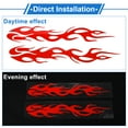 thumbnail image 7 of Unique Bargains Reflective Bumper Decal Red Square Flame Bar Reflective Car Sticker Personalized Decoration, 7 of 7