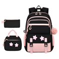 thumbnail image 4 of Weebloom Large School Backpack With Lunch Box Pencil Case For Kids Boys Girls Cute 3Pcs School Bags Set Daypack Bookbag Elementary Middle High School Pink, 4 of 5