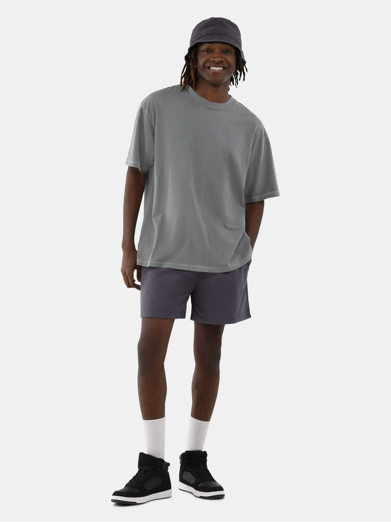No Boundaries Men's Oversized Cotton Short Sleeve T-Shirt Crewneck