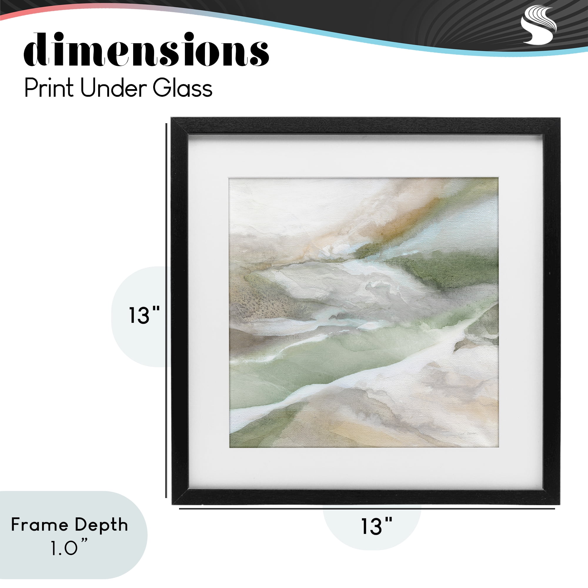Stupell Industries Serene Misty Landscape Black Framed Print Under Glass, design by Carol Robinson