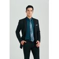 thumbnail image 3 of HISDERN Mens Long Sleeve Dress Shirt with Matching Tie and Handkerchief Set Formal Green Button Down, 3 of 8