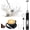 Black, variant on Milk Frother Handheld,  Coffee Frother Wand with 2 Stainless Whisks 3 Speeds, Drink Mixer,   Maker, Hand Mixer for Lattes, Cappuccino, Matcha, Egg, Black