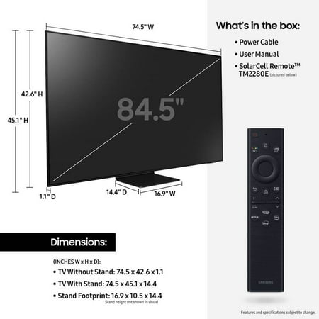 Samsung - 85” Class QN90B Neo QLED 4K Smart Tizen TV