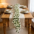 thumbnail image 4 of Spring Rattan Home Outdoor Wedding Artificial Full Of Green Wreath Decoration Simulation Flower Vines Wall Hanging Ornament Plastic 70.87 In, 4 of 8