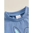 thumbnail image 5 of Suealasg Toddler Baby Boys Easter 2Pcs Clothes 6M 1T 2T 3T Kids Boys Summer Casual Shorts Sets Short Sleeve Bunny Print T-shirt Tops+ Elastic Waist Floral Print Shorts, 5 of 9
