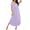 Purple Flower, variant on Oudiya Women Long Nightgown Short Sleeve House Dress Pleated Full Length Moo Moos Loungwear S-4XL