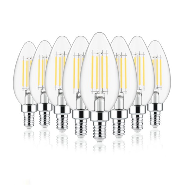 Better Homes &Gardens 4.5 W LED Candelabra Light Bulb, 60W Eqv E12 Base